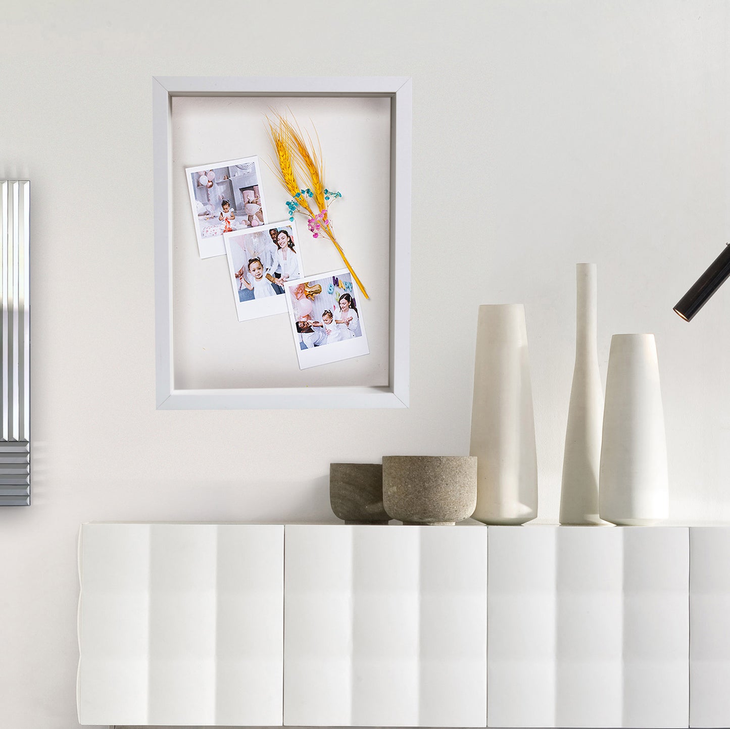 12" x 16” White MDF Wood Shadow Box Frame