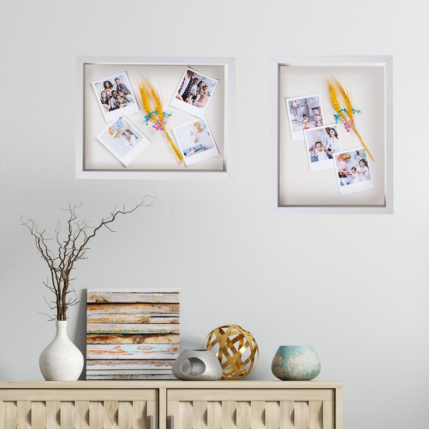 12" x 16” White MDF Wood Shadow Box Frame