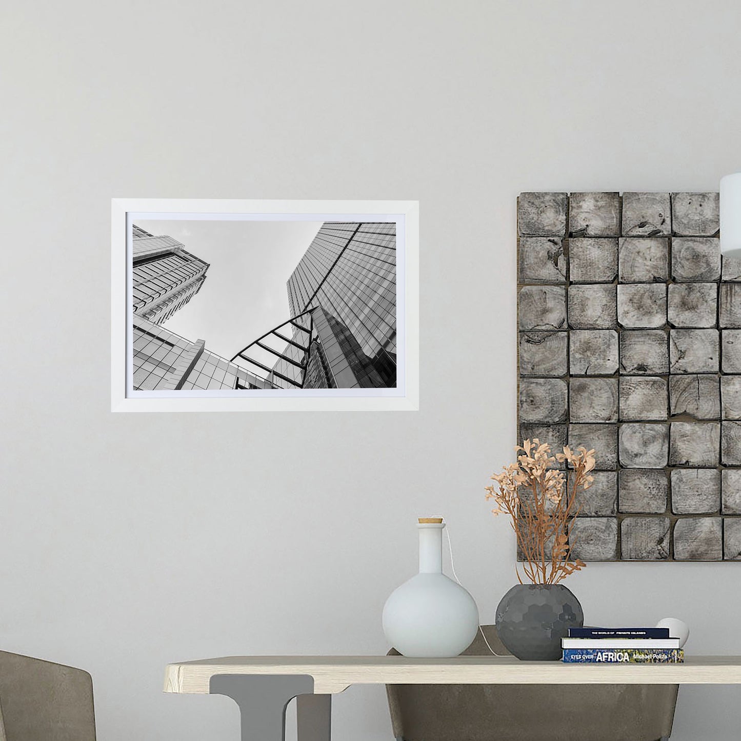 12" x 18” Classic White Wood Picture Frame with Tempered Glass, 11" x 17" Matted