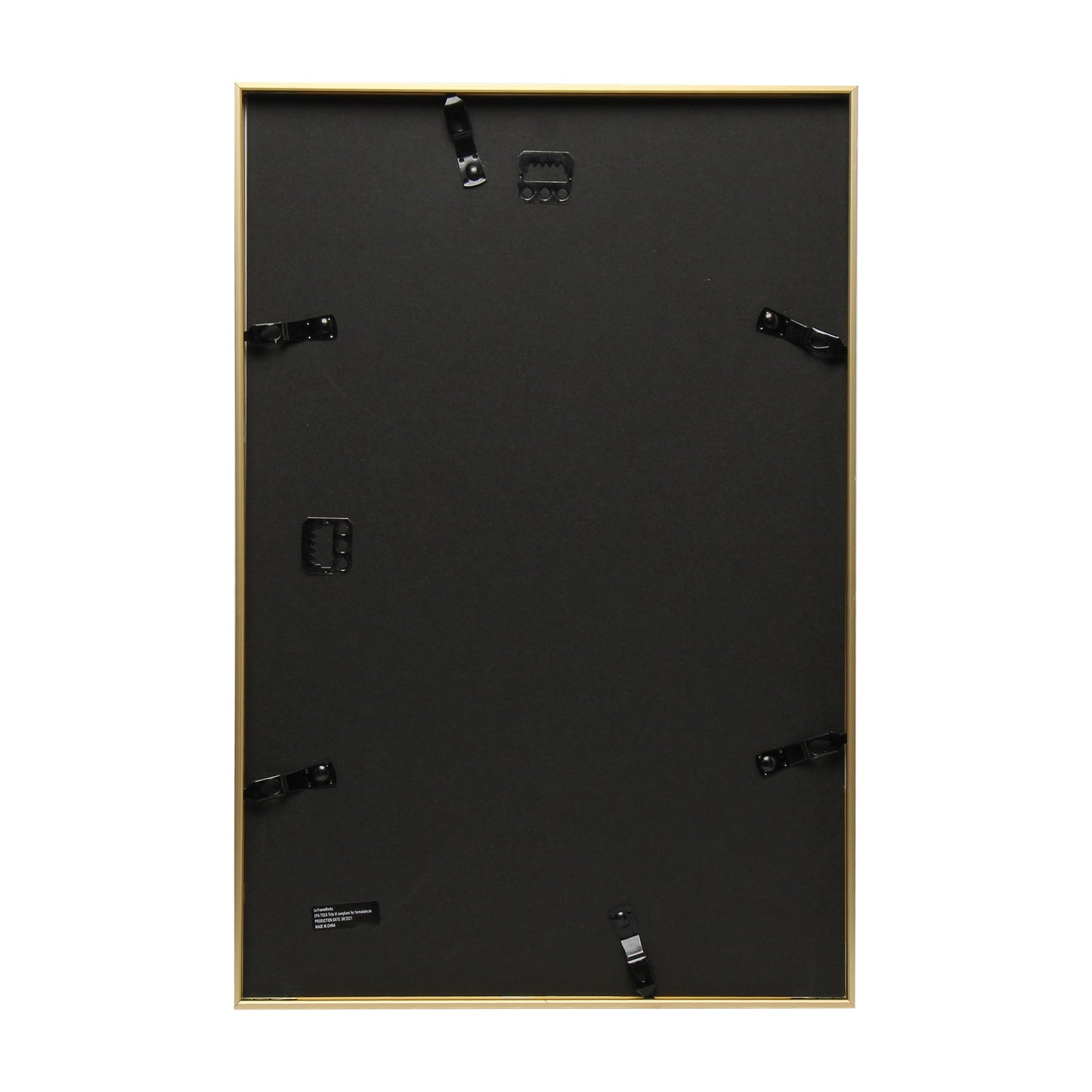 12" x 18" Deluxe Brass Gold Aluminum Contemporary Picture Frame, 11" x 17" Matted