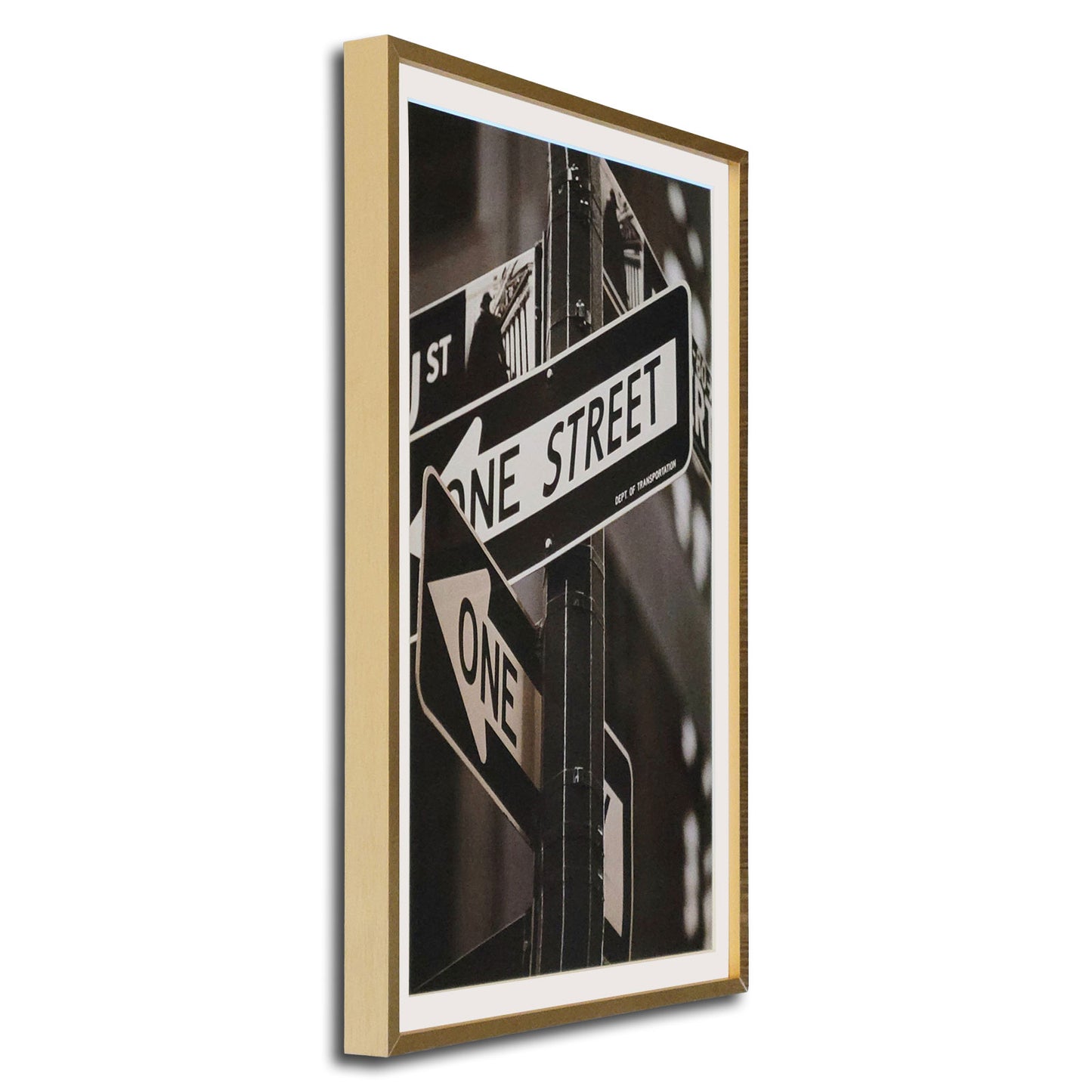 12" x 18" Gold Aluminum Picture Frame with Tempered Glass, 11" x 17" Matted
