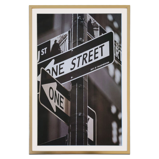 12" x 18" Gold Aluminum Picture Frame with Tempered Glass, 11" x 17" Matted