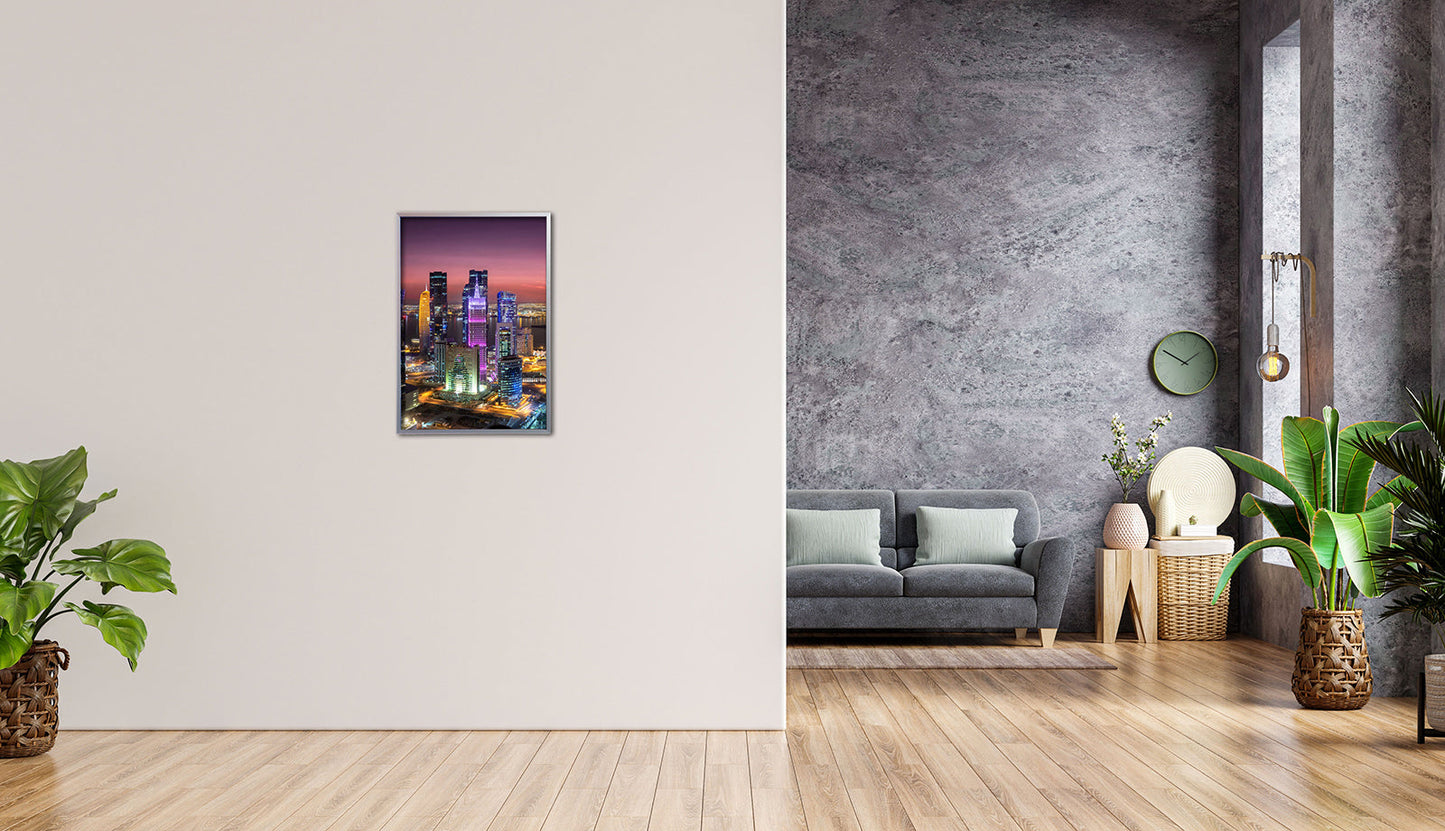 12" x 18" Silver Brushed Aluminum Poster Picture Frame with Plexiglass