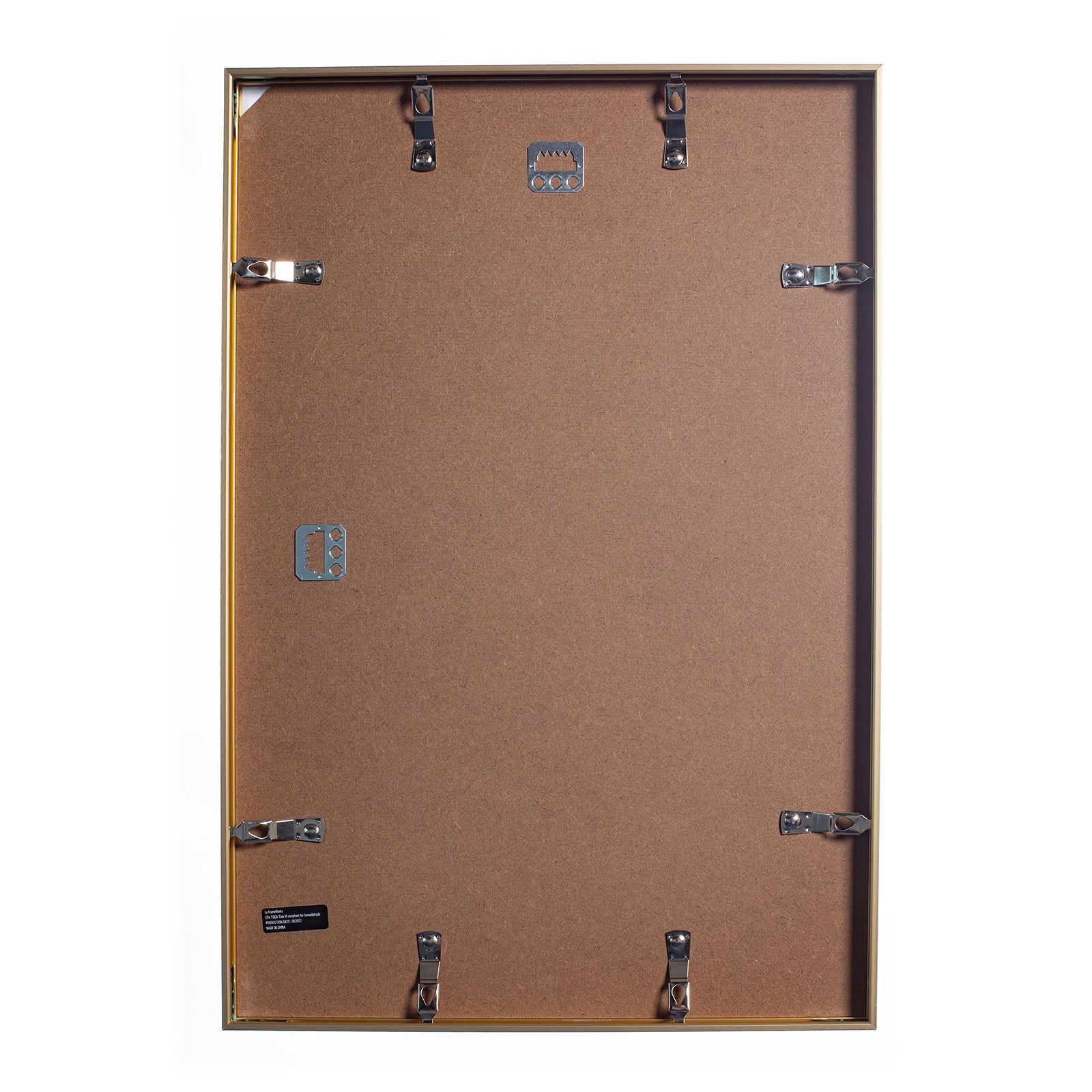 13" x 19" Gold Brushed Aluminum Poster Picture Frame with Plexiglass