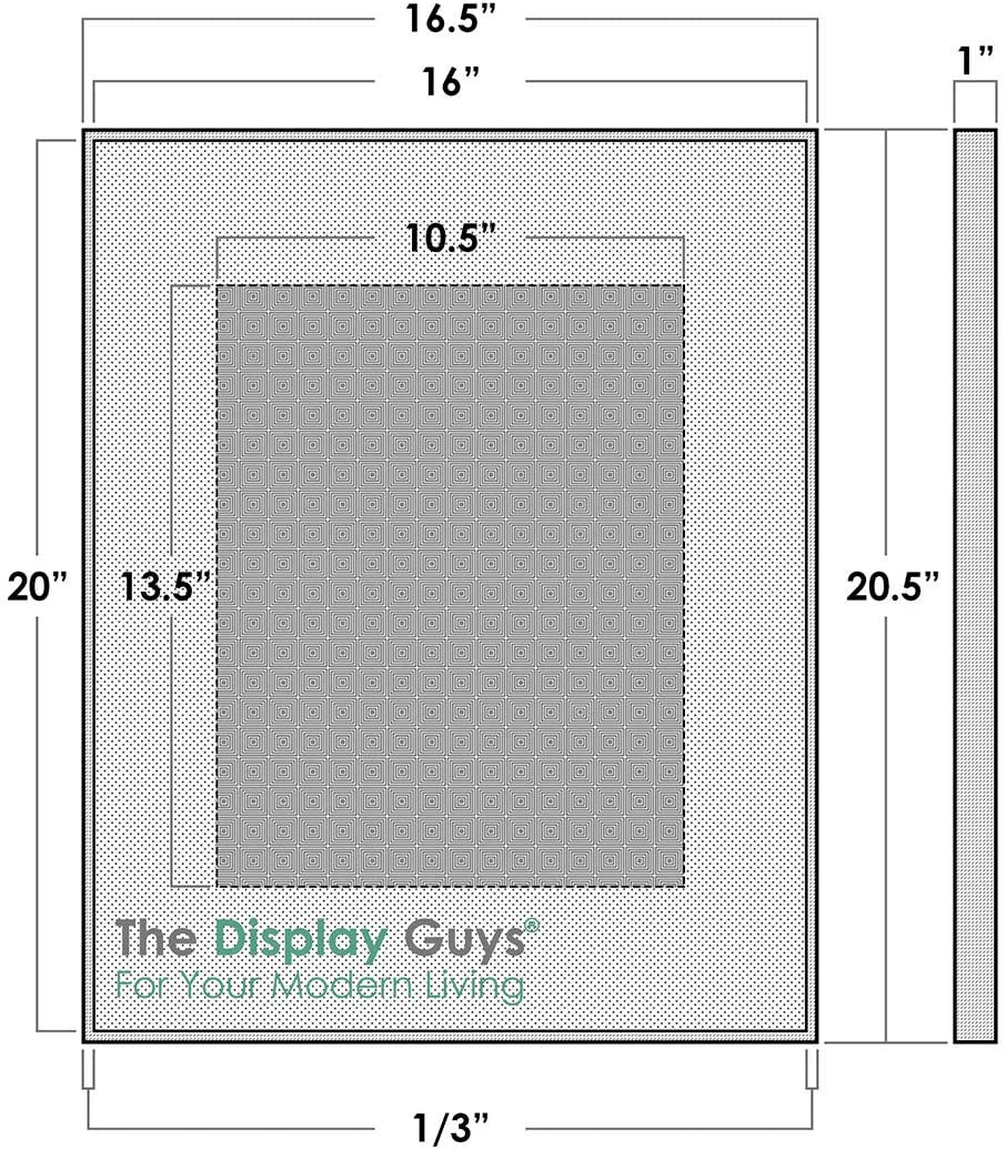 16" x 20" Aluminum Metal Picture Frame with Tempered Glass, 11" x 14" Matted