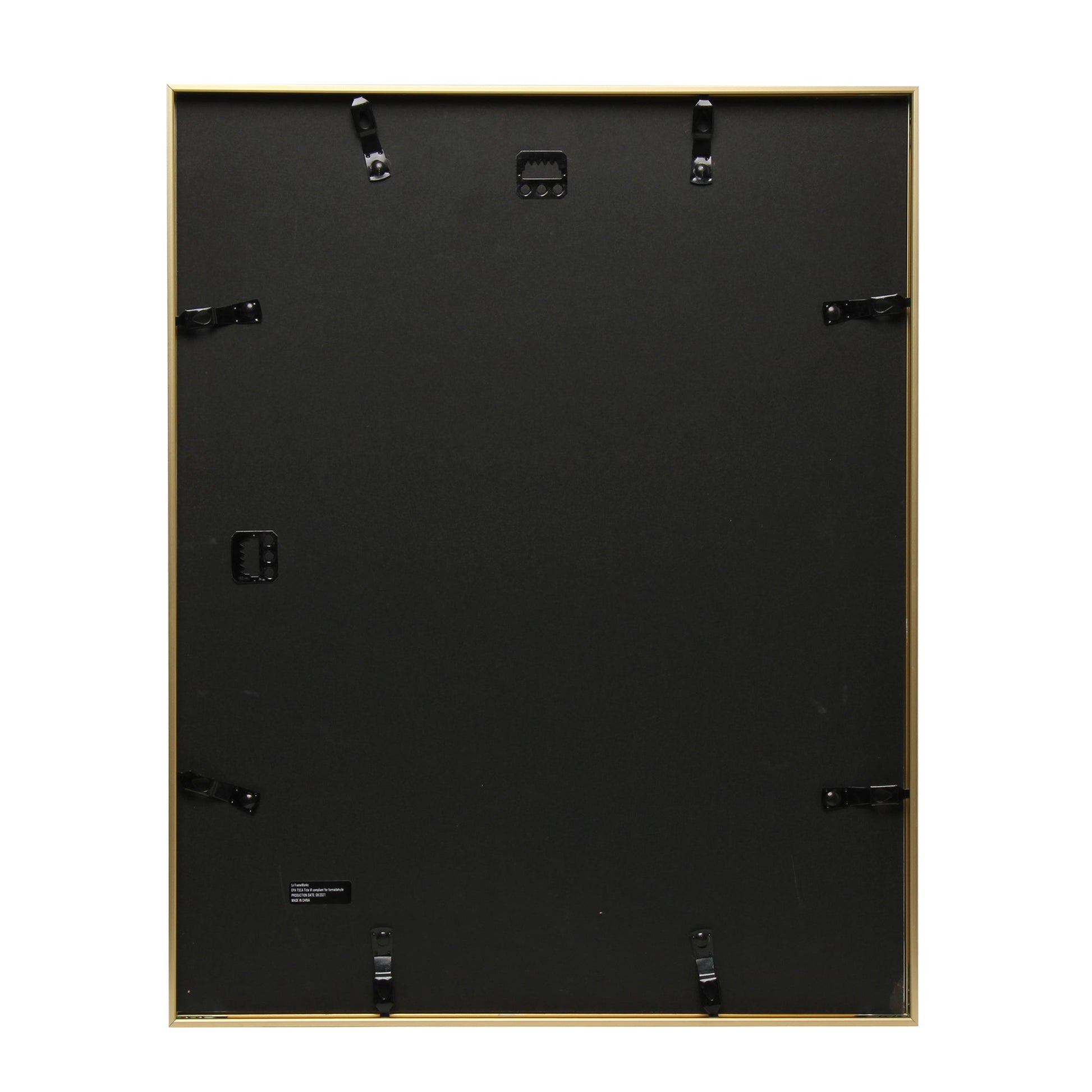 16" x 20" Deluxe Brass Gold Aluminum Contemporary Picture Frame, 11" x 14" Matted