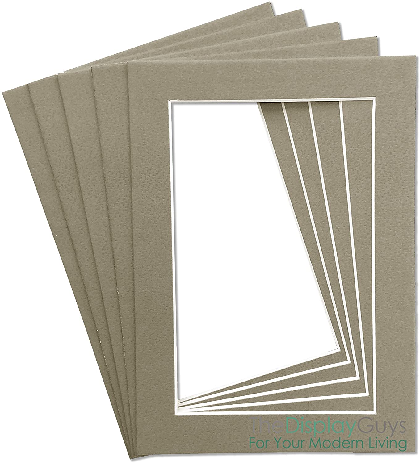 18" x 24" 25 Pack of Textured Gray Mat Boards, Backing Boards and Plastic Bags