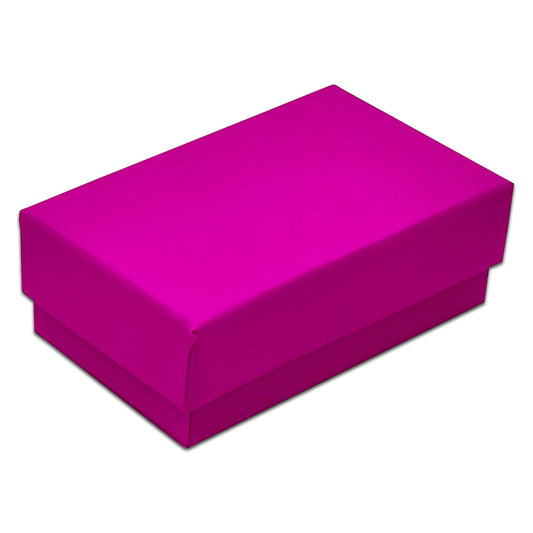 2 5/8" x 1 5/8" x 1" Neon Purple Cotton Filled Paper Box (25-Pack)