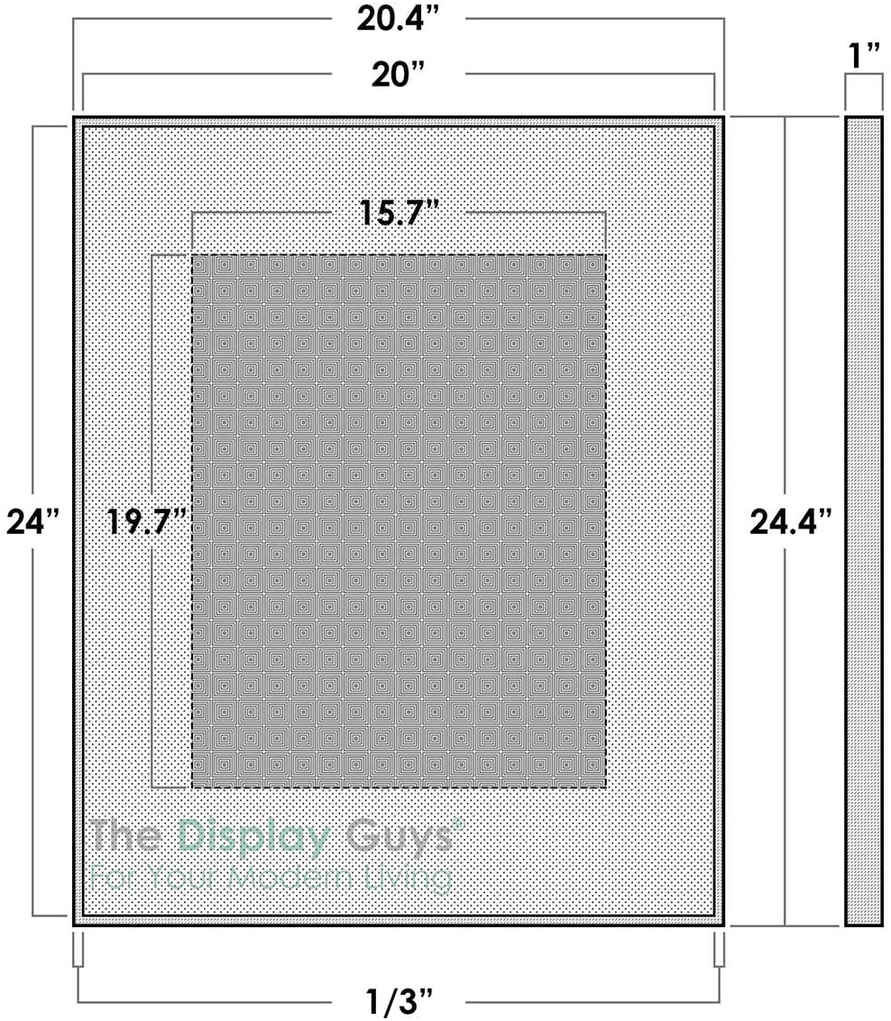 20" x 24" Gold Aluminum Picture Frame with Tempered Glass, 16" x 20" Matted