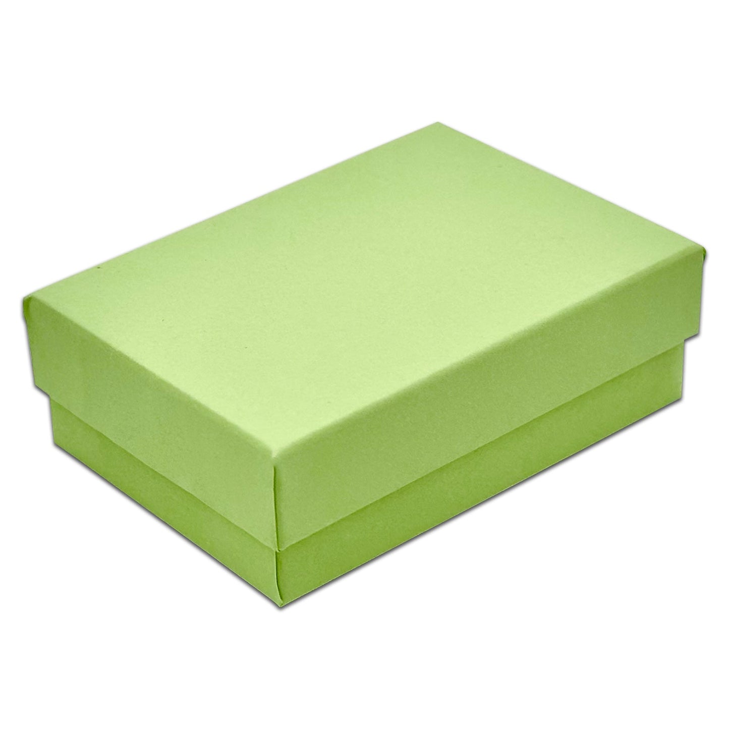 3 1/4" x 2 1/4" x 1" Mint Green Cotton Filled Paper Box (25-Pack)