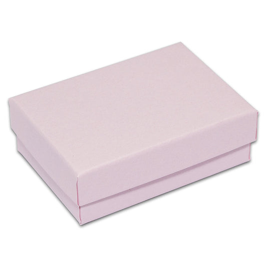 3 1/4" x 2 1/4" x 1" Pink Cotton Filled Paper Box