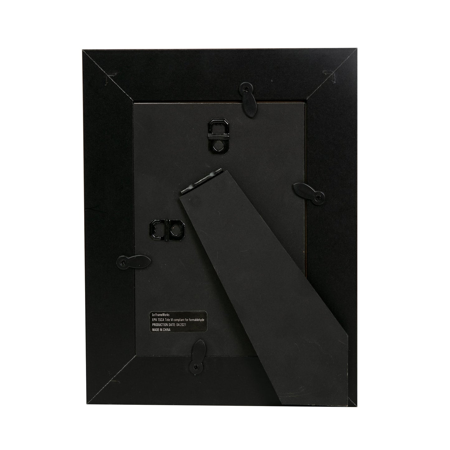 4" x 6" Black Wood 2-Pack Picture Frames with Molded Edges