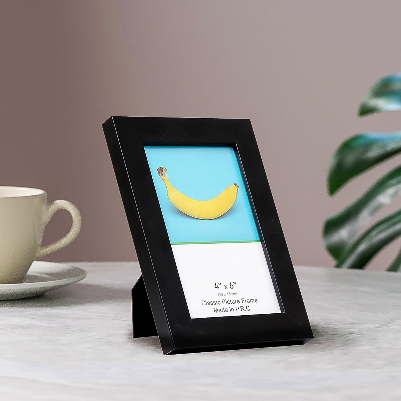 4" x 6” Classic Black MDF Wood Picture Frame with Tempered Glass