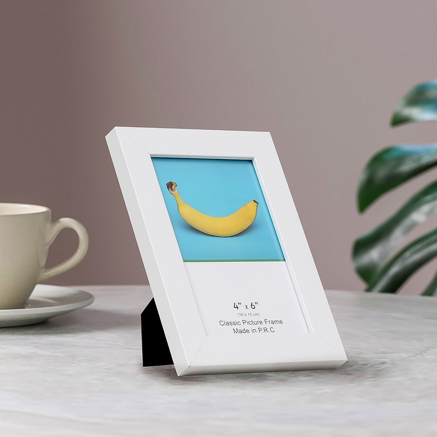 4" x 6” Classic White MDF Wood Picture Frame with Tempered Glass