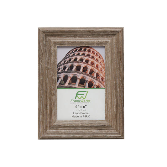 4" x 6" Rustic Wood 2-Pack Picture Frames with Molded Edges