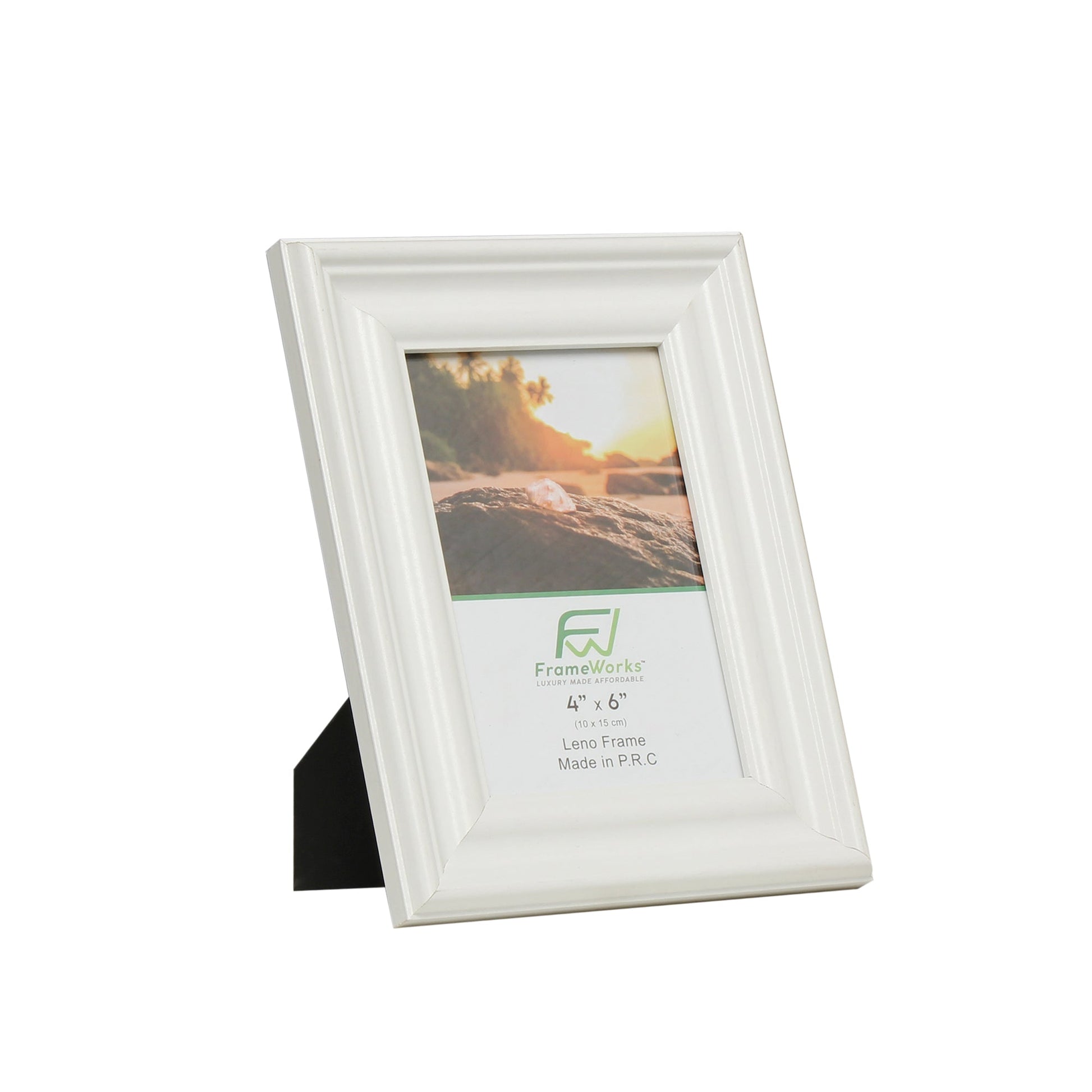 4" x 6" White Wood 2-Pack Picture Frames with Molded Edges