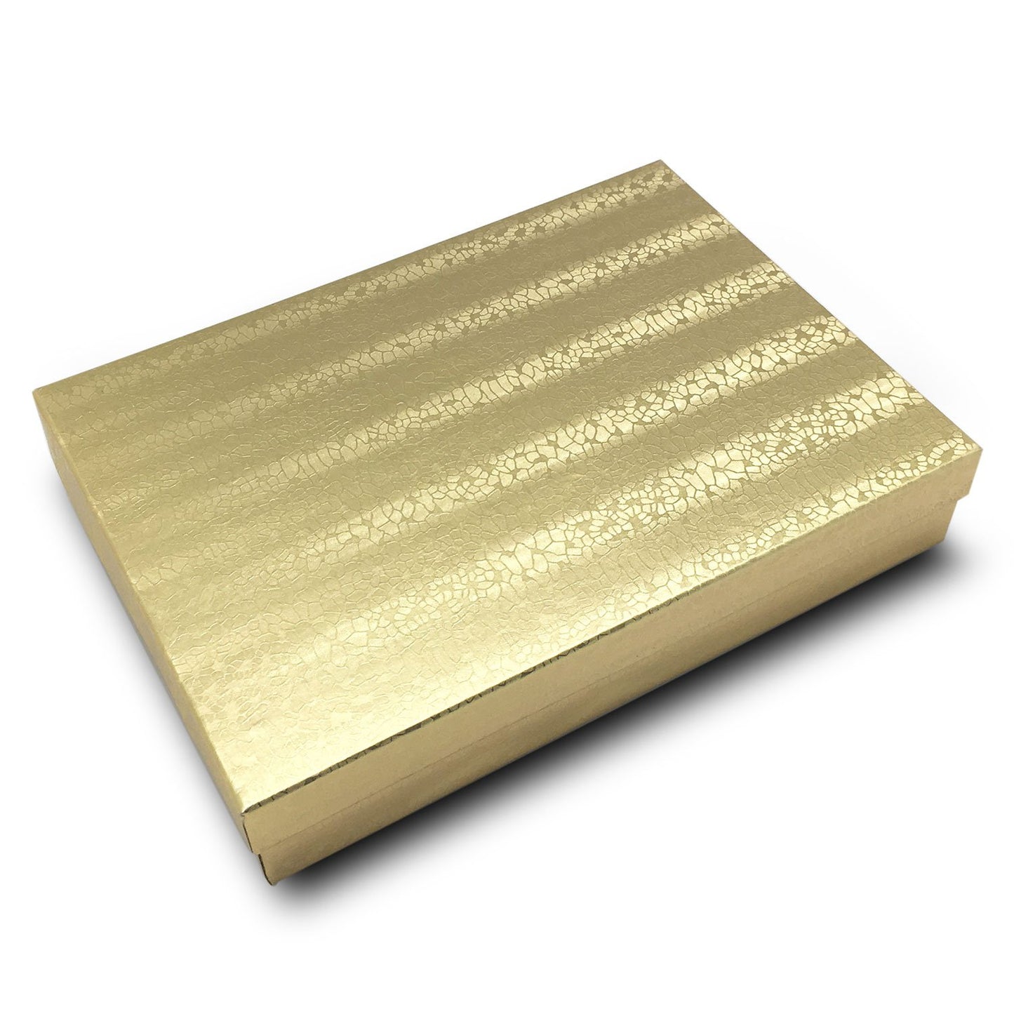 7 1/8" x 5 1/8" x 1 1/8" Gold Cotton Box