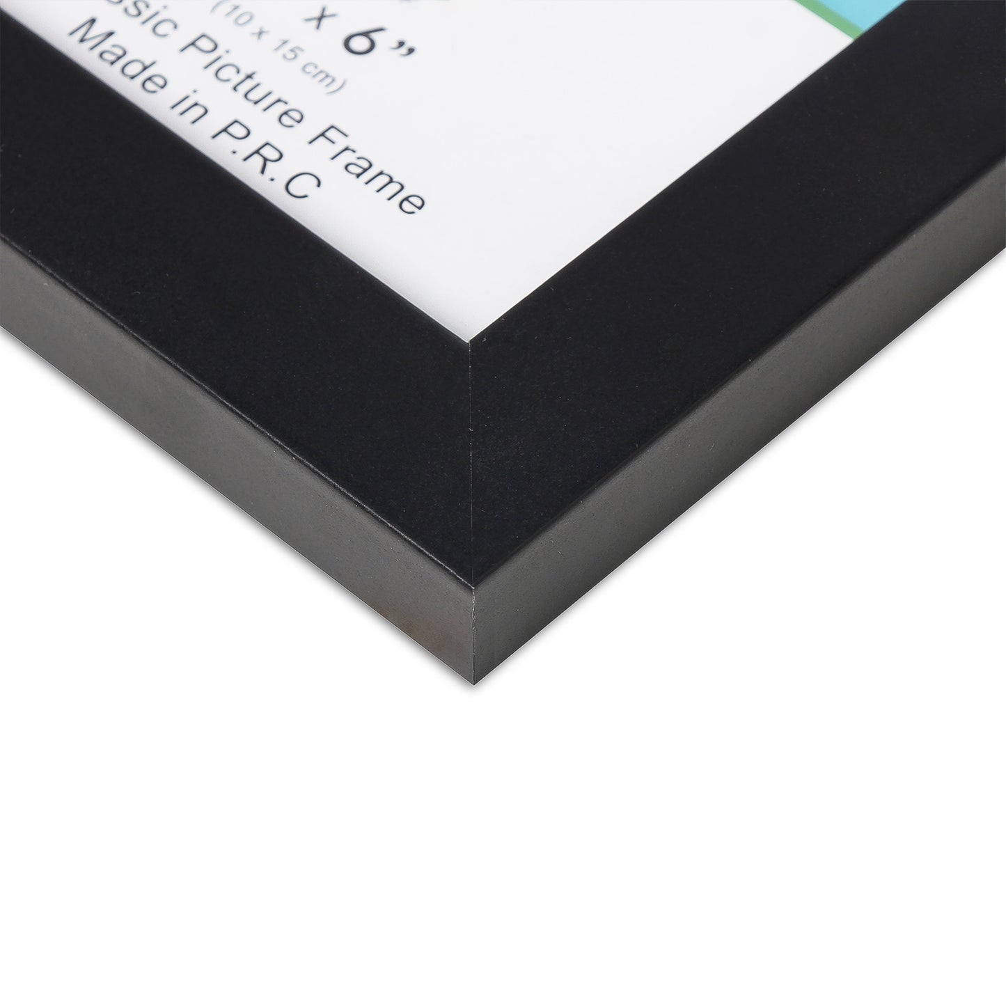 8" x 10" Classic Black MDF Wood Picture Frame with Tempered Glass, 5" x 7" Matted