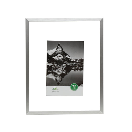 8" x 10" Deluxe Silver Aluminum Contemporary Floating Picture Frame