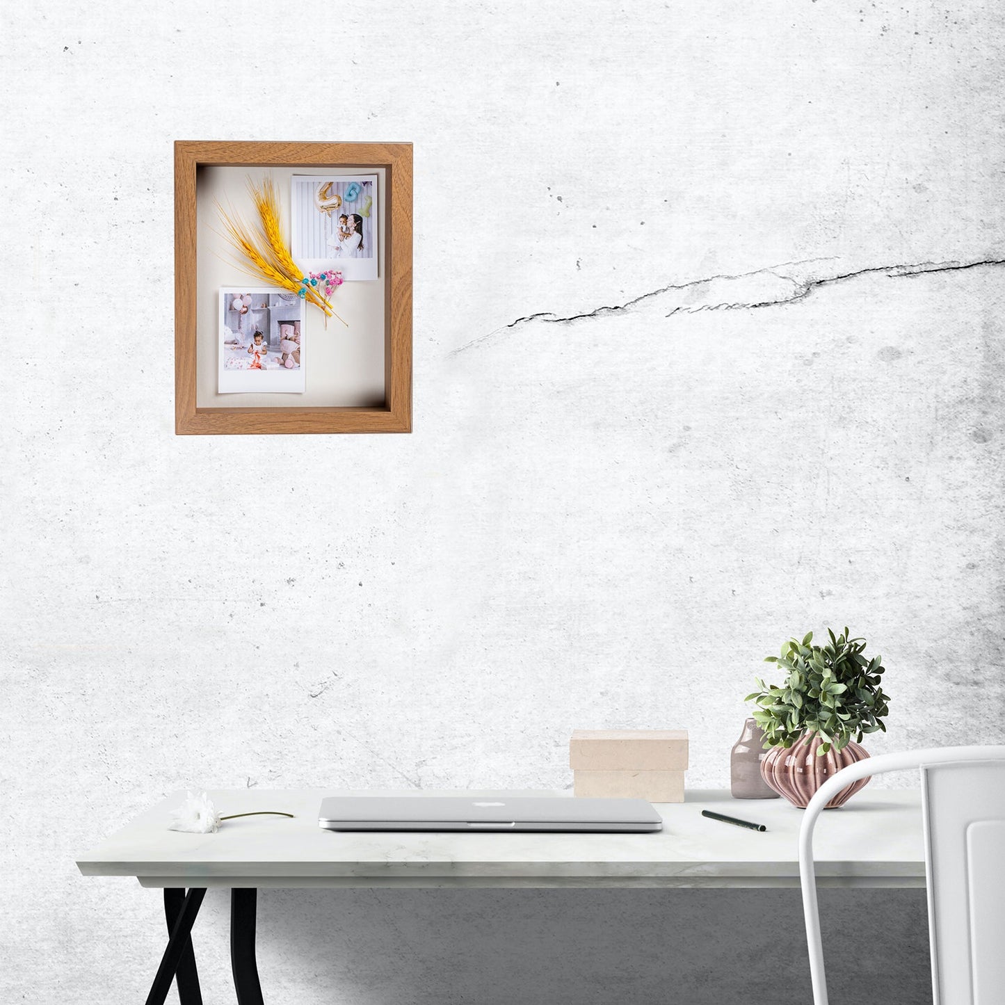 8” x 10” Light Oak MDF Wood Shadow Box Frame