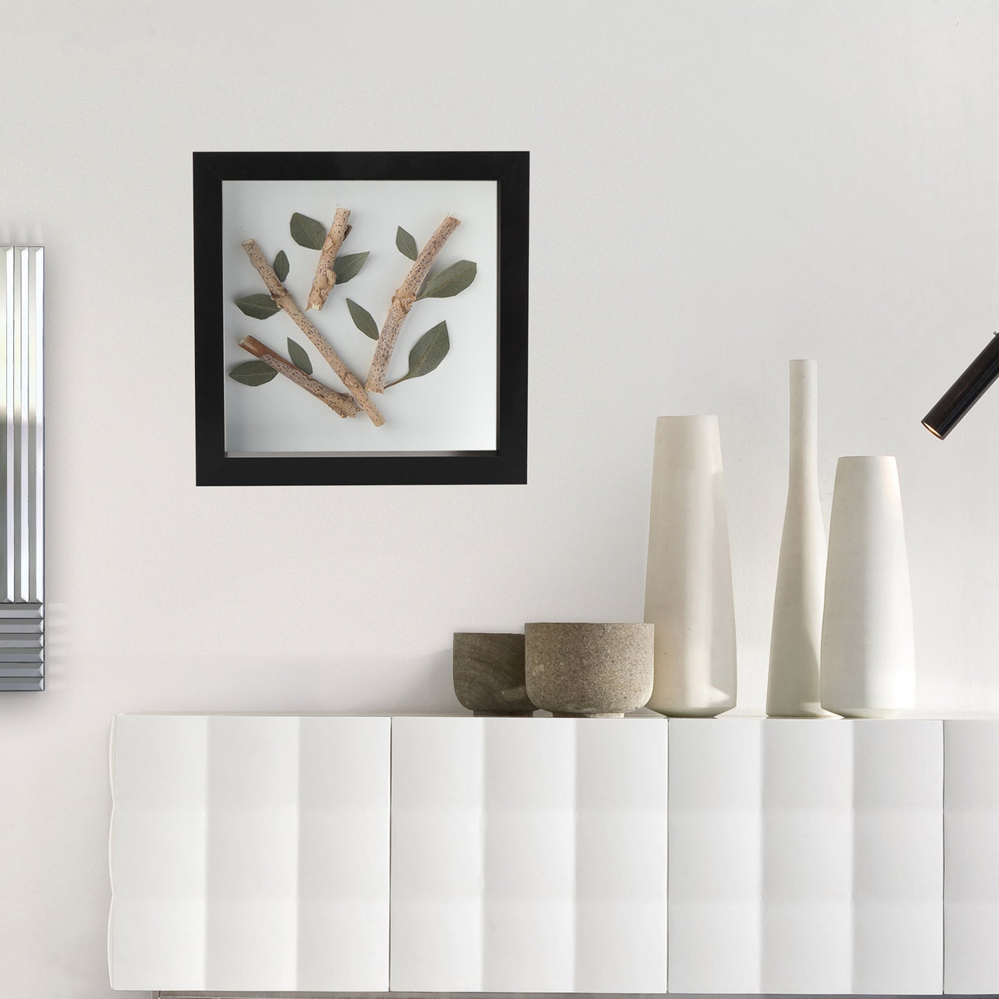 8" x 8” Black MDF Wood Shadow Box Frame