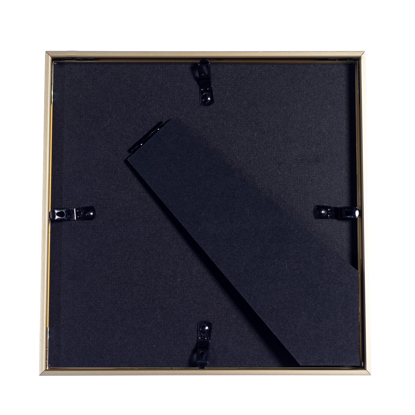 8" x 8" Deluxe Brass Gold Aluminum Contemporary Picture Frame, 4" x 4" Matted