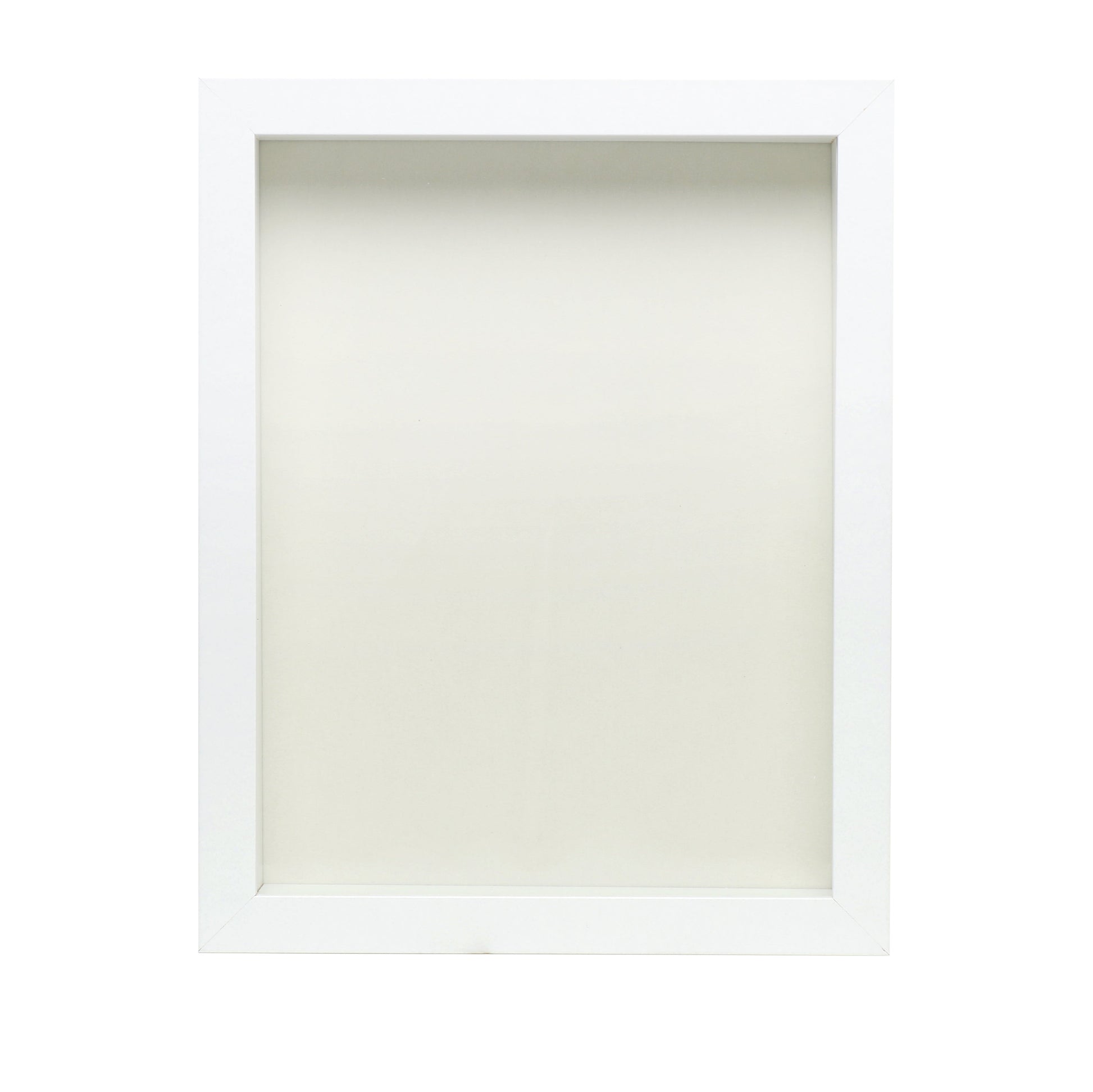 8.5” x 11” White Wood Shadow Box Frame