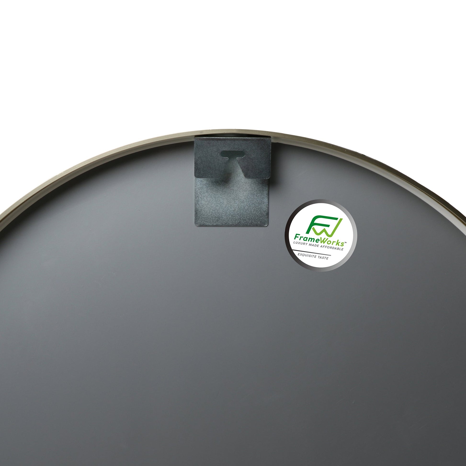 Deluxe Contemporary Brass Gold Round Aluminum Mirror