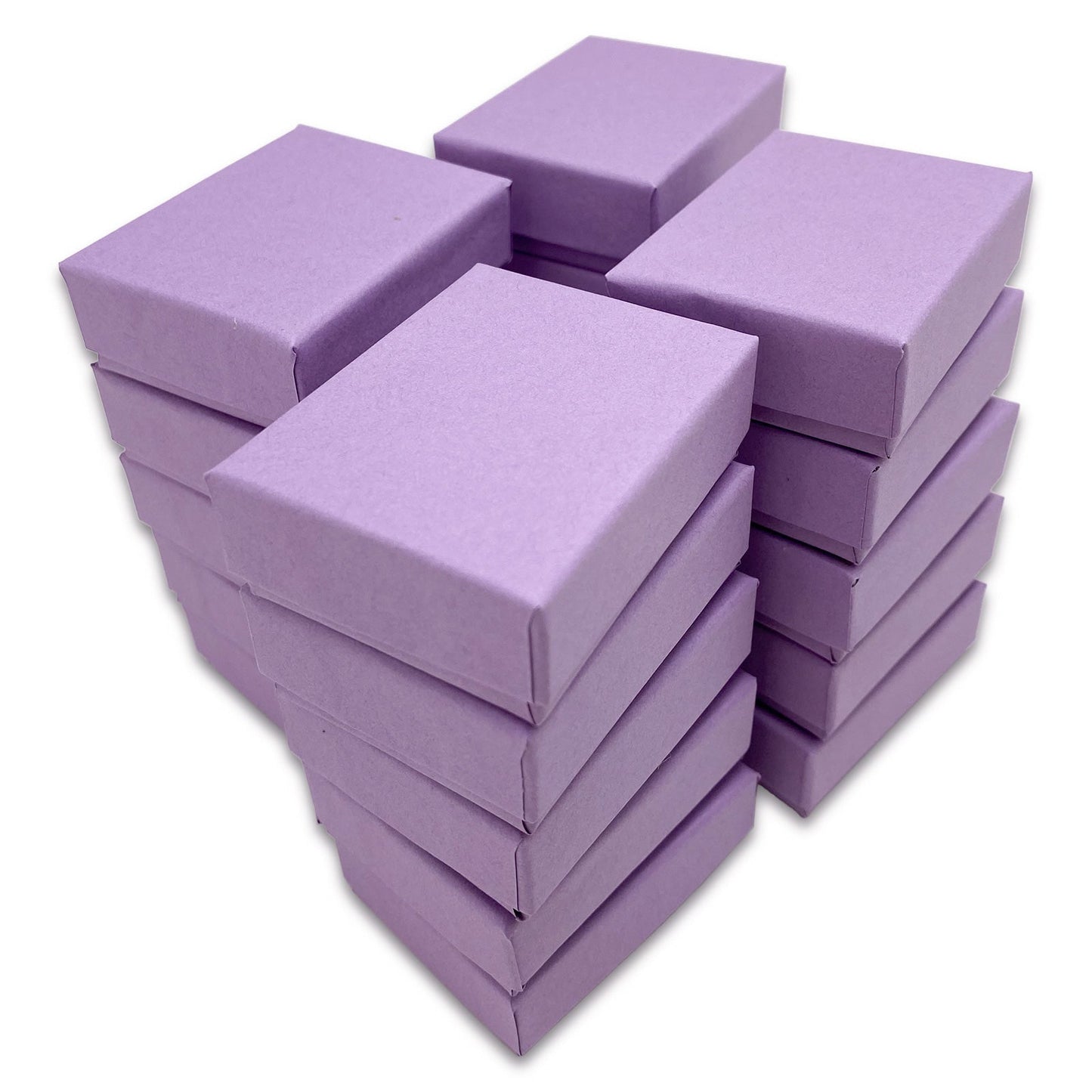 1 15/16" x 1 1/4" x 11/16" Matte Purple Cotton Filled Paper Box