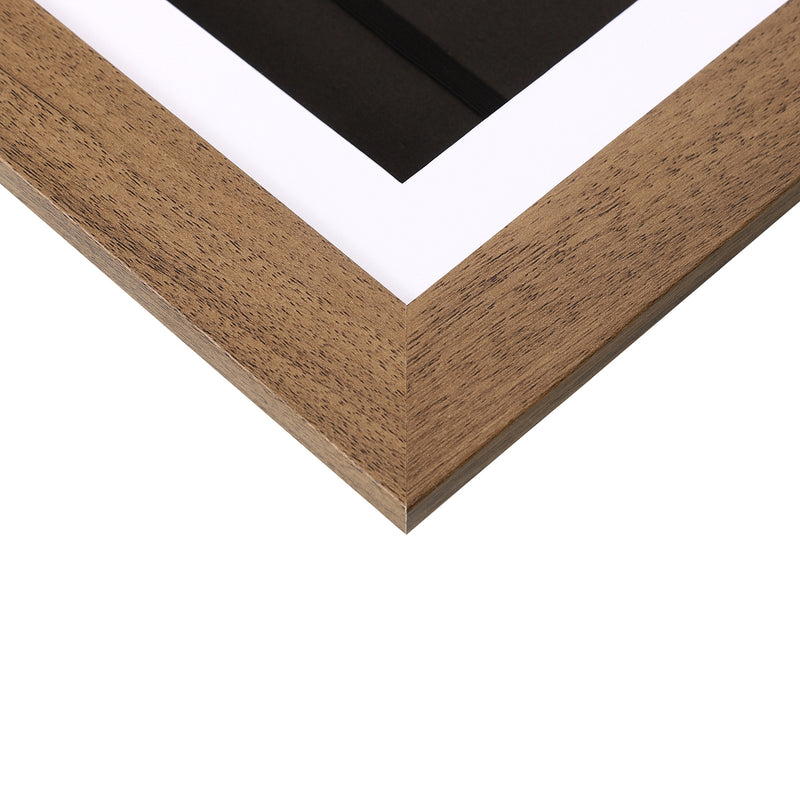10" x 12.5" Dark Oak MDF Wood Kids Art Picture Frame with Elastic Straps