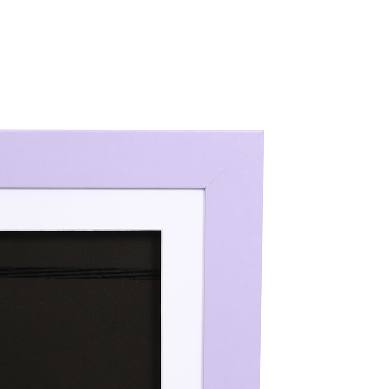 10" x 12.5" Lavender MDF Wood Kids Art Picture Frame with Elastic Straps