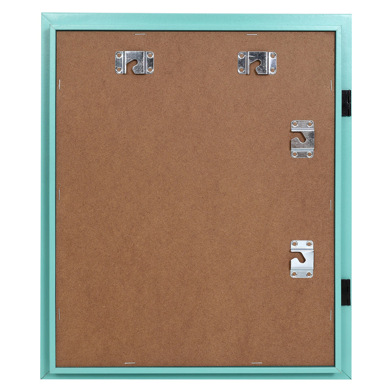 10" x 12.5" Teal MDF Wood Kids Art Picture Frame with Elastic Straps