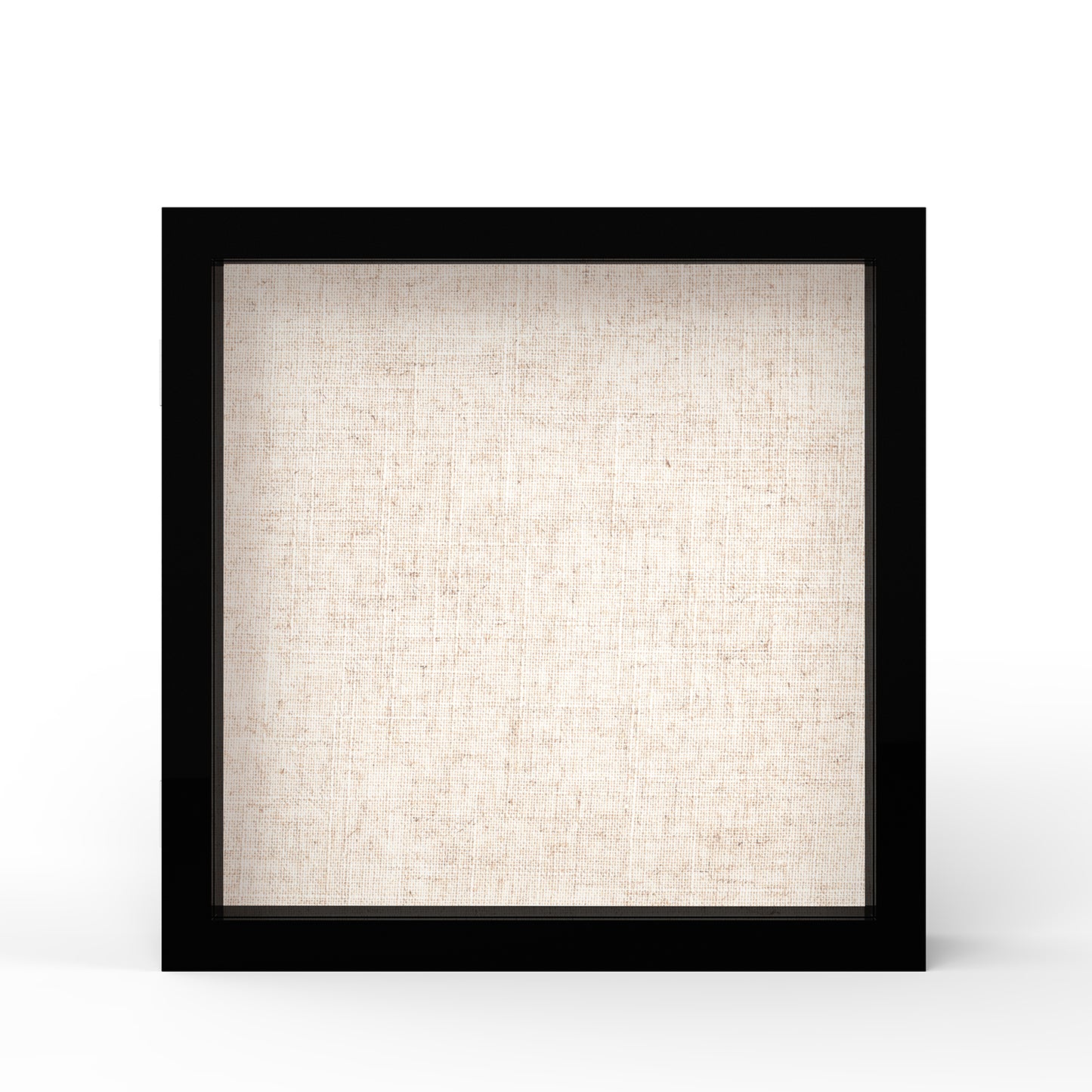 11" x 11" Black MDF Wood Linen Backboard Shadow Box Frame