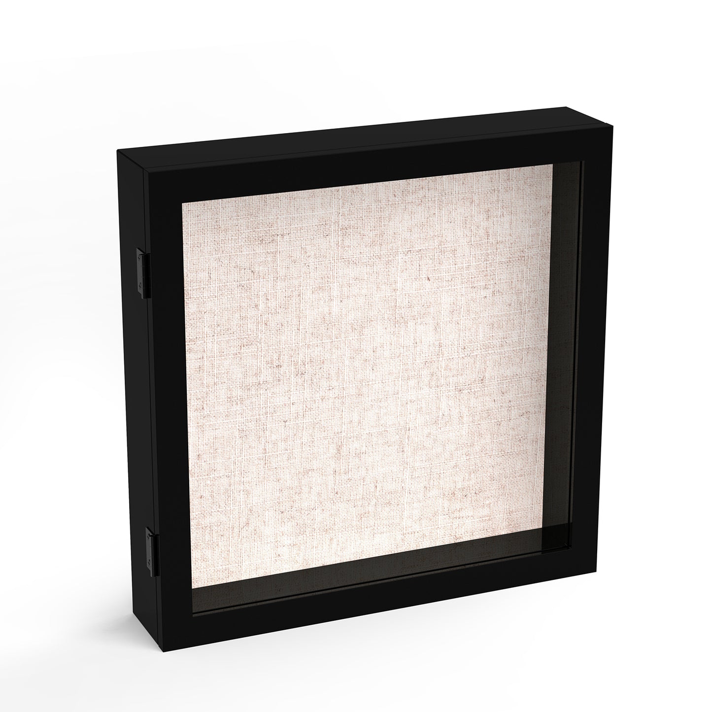 11" x 11" Black MDF Wood Linen Backboard Shadow Box Frame