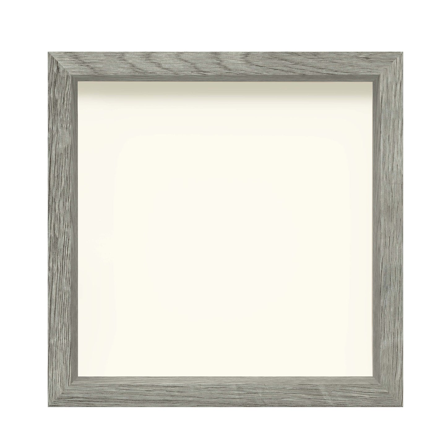 11" x 11" Gray Driftwood Finish MDF Wood Shadow Box Frame