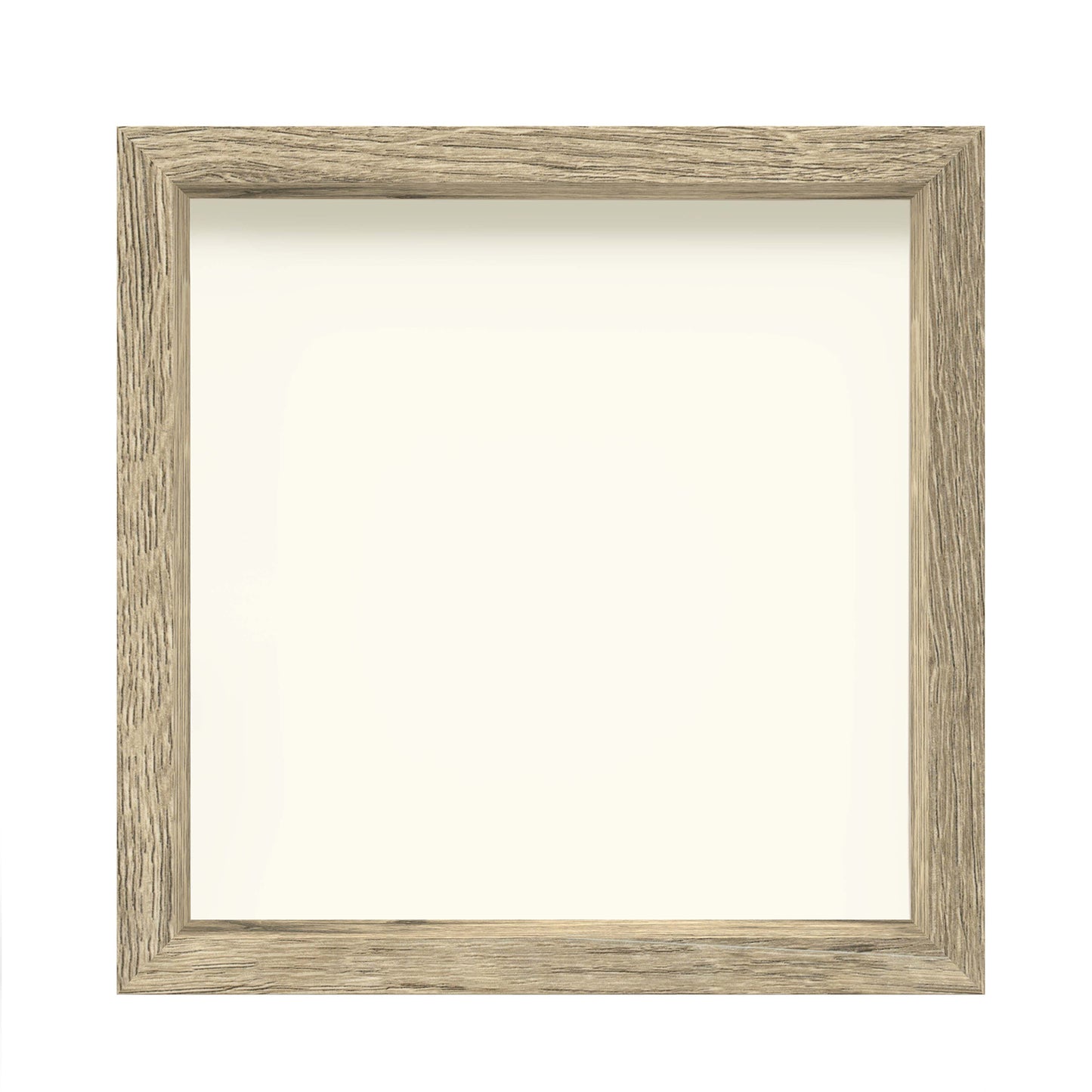 11" x 11" Natural Driftwood Finish MDF Wood Shadow Box Frame