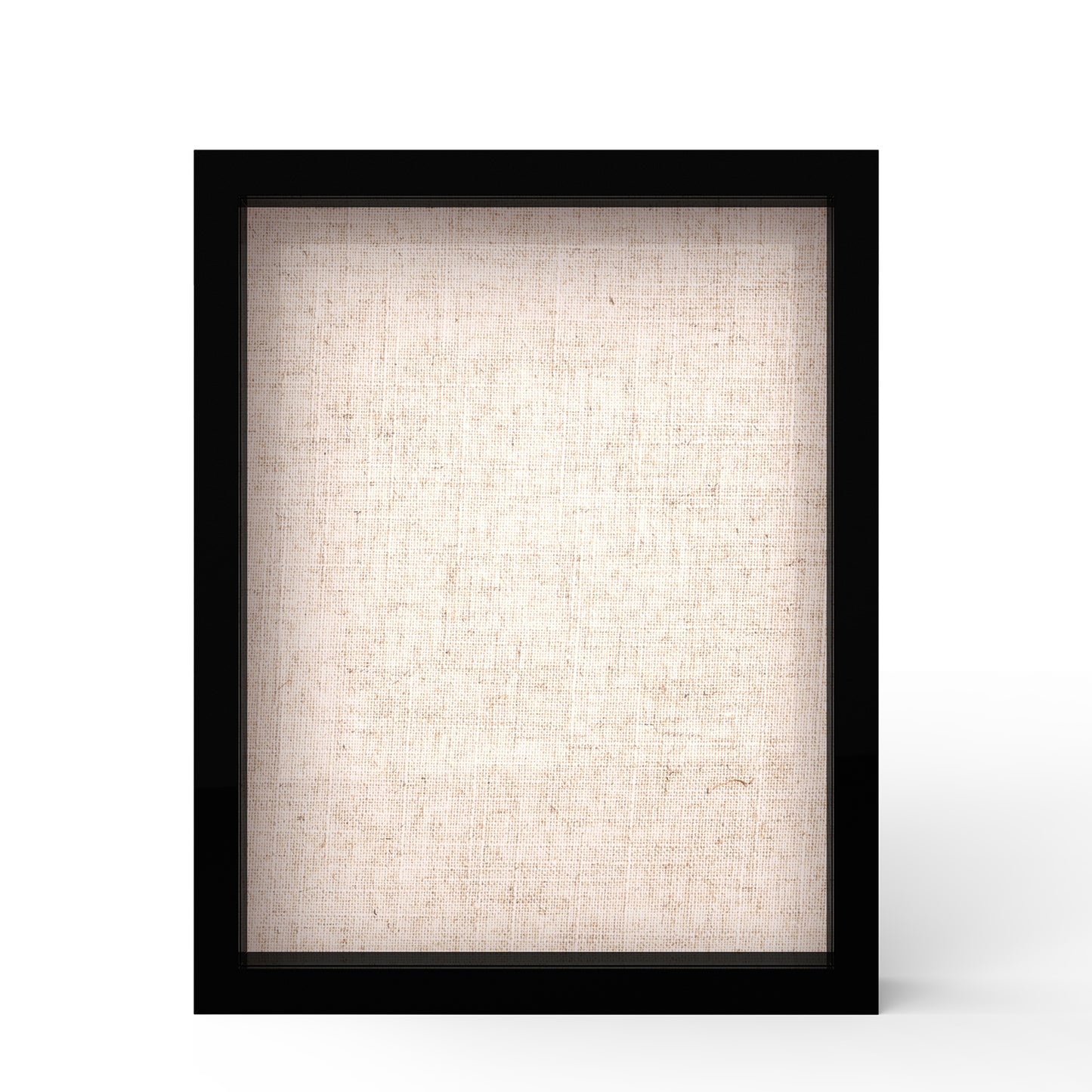 11" x 14" Black MDF Wood Linen Backboard Shadow Box Frame