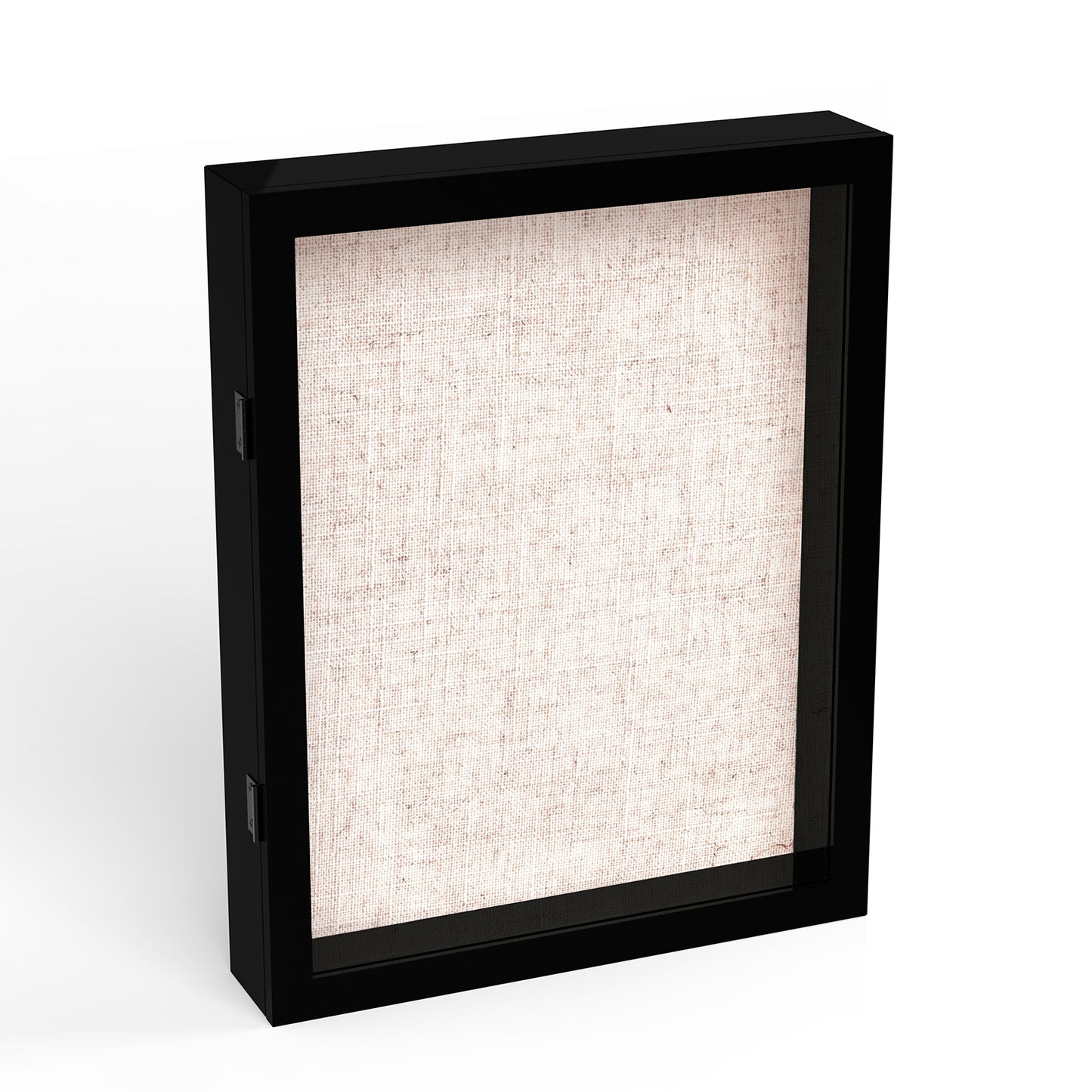 11" x 14" Black MDF Wood Linen Backboard Shadow Box Frame