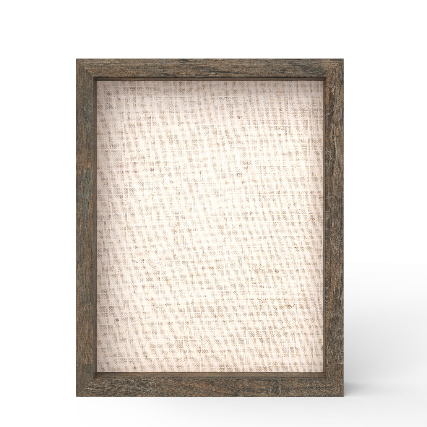 11" x 14" Brown Woodgrain MDF Wood Linen Backboard Shadow Box Frame