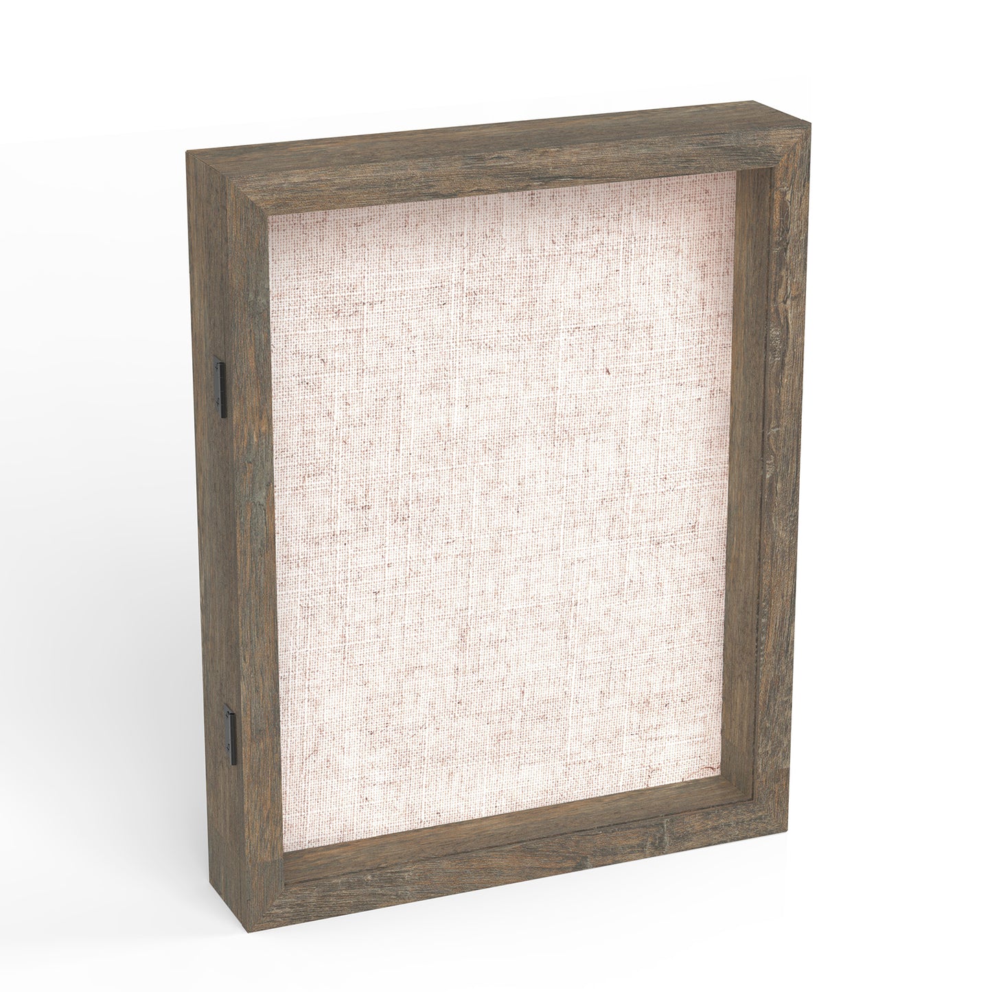 11" x 14" Brown Woodgrain MDF Wood Linen Backboard Shadow Box Frame