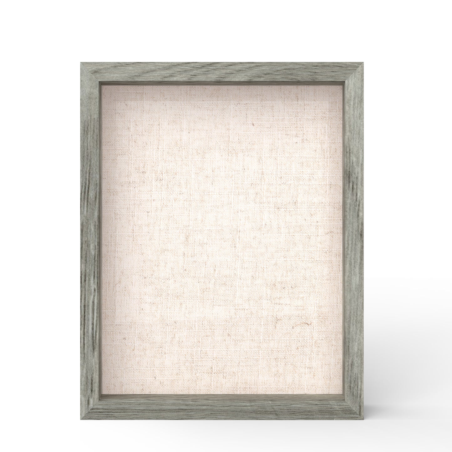 11" x 14" Gray Woodgrain MDF Wood Linen Backboard Shadow Box Frame