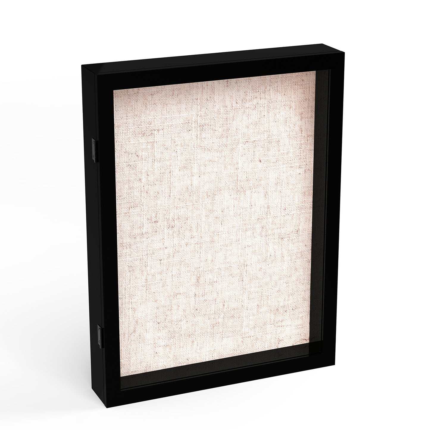 12" x 16" Black MDF Wood Linen Backboard Shadow Box Frame