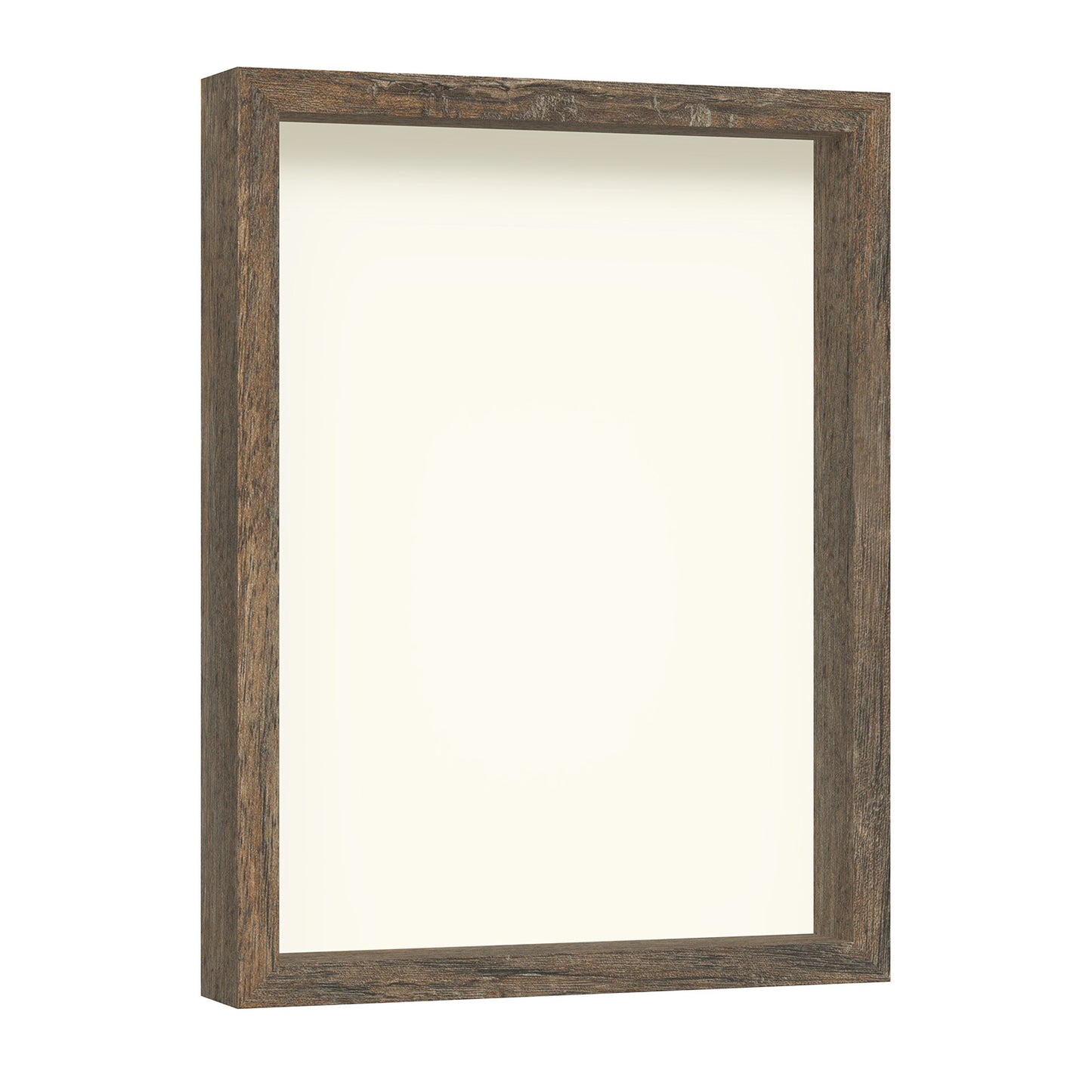 12" x 16" Brown Driftwood Finish MDF Wood Shadow Box Frame