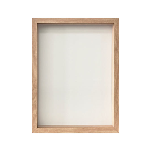 12" x 16” Natural Oak MDF Wood Shadow Box Frame