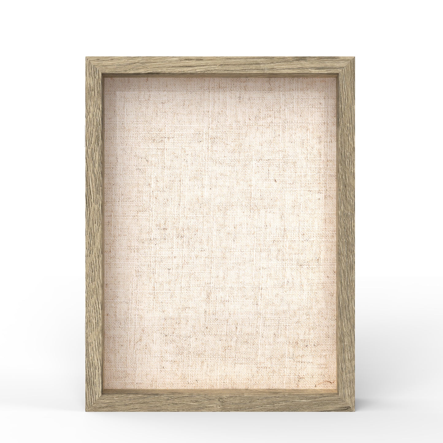 12" x 16" Natural Woodgrain MDF Wood Linen Backboard Shadow Box Frame