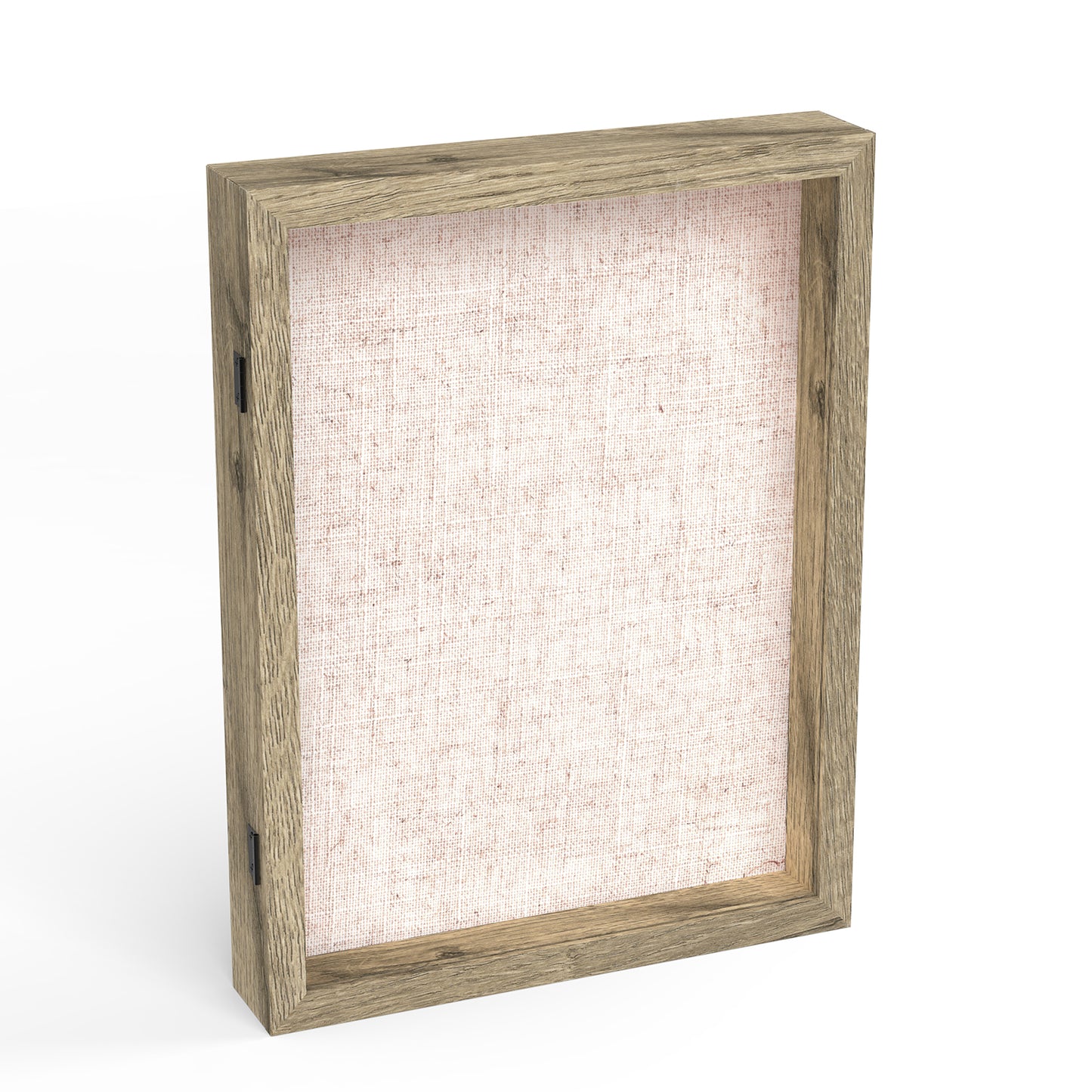 12" x 16" Natural Woodgrain MDF Wood Linen Backboard Shadow Box Frame