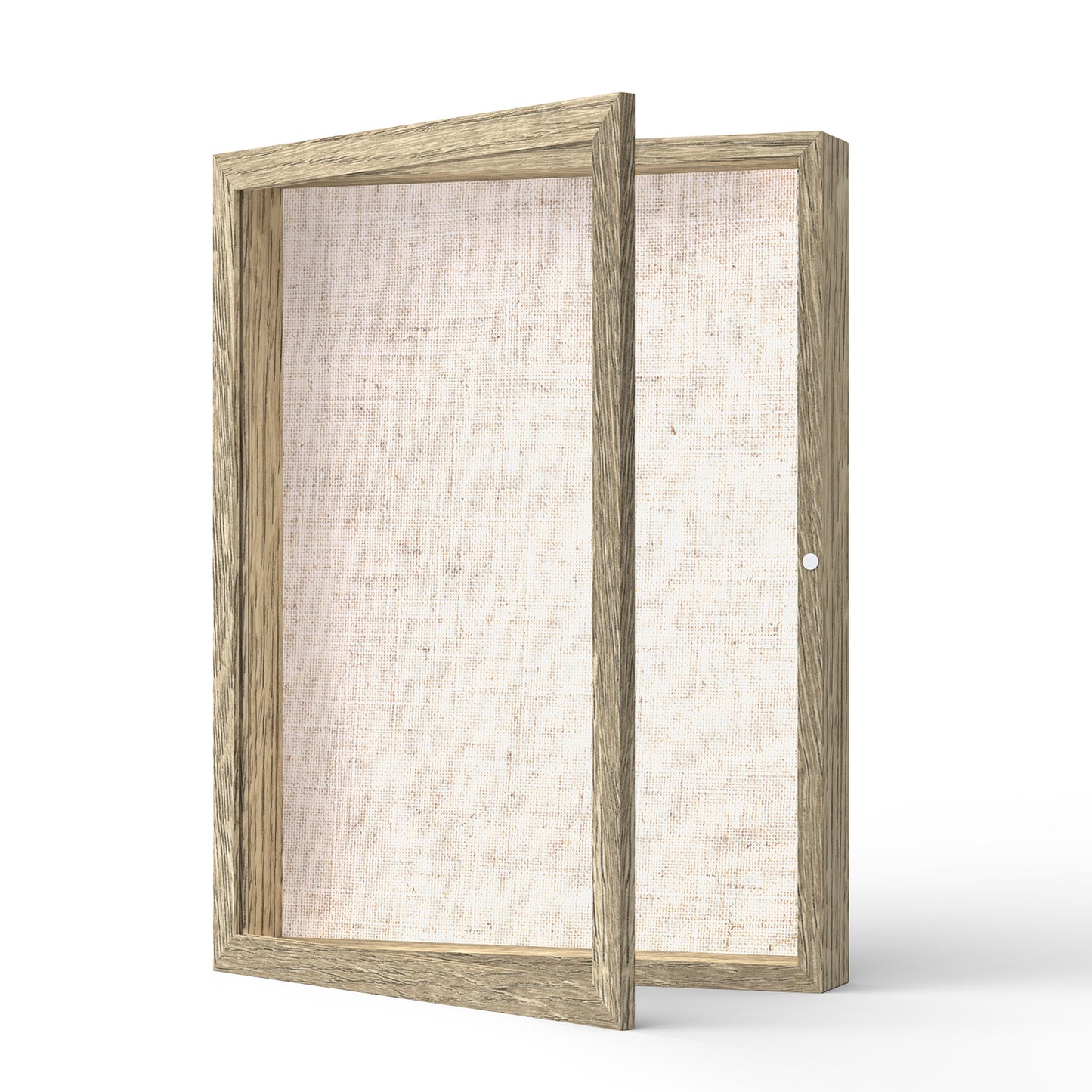 12" x 16" Natural Woodgrain MDF Wood Linen Backboard Shadow Box Frame