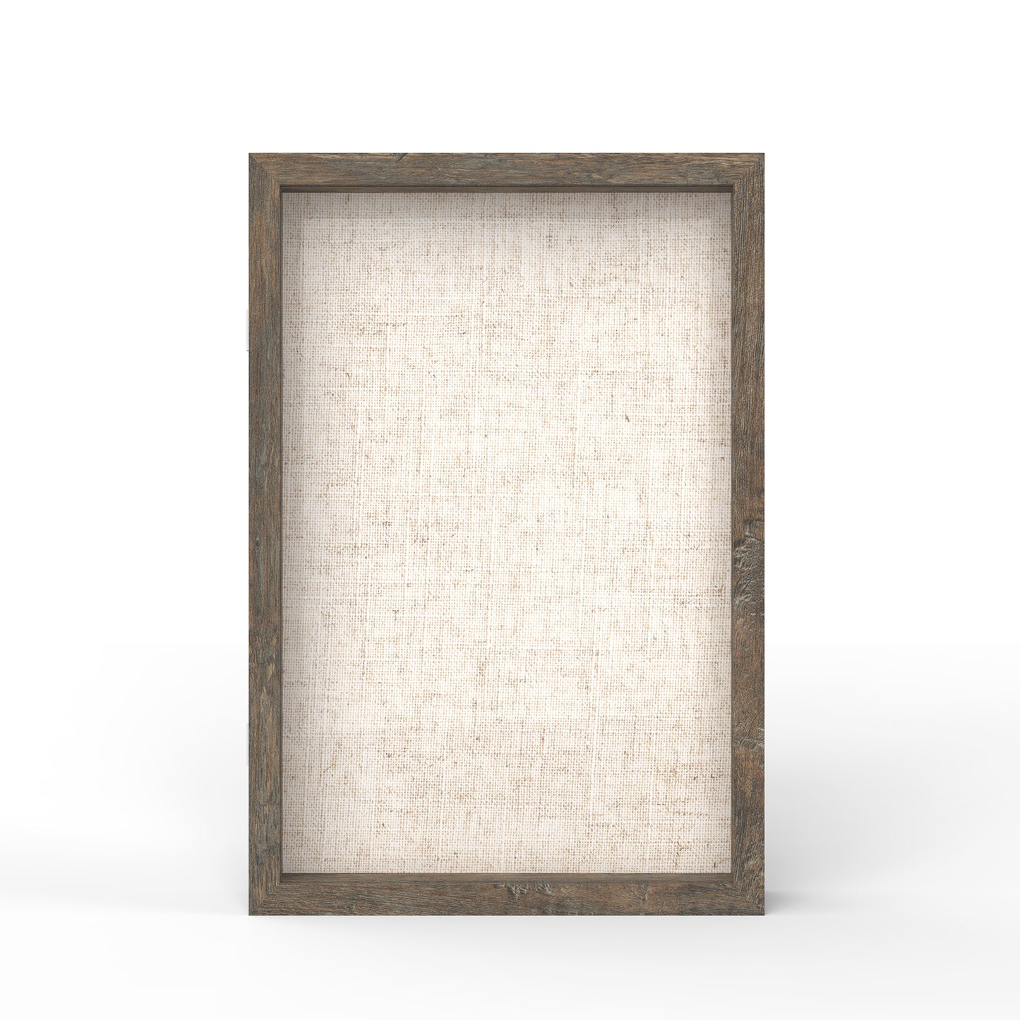 12" x 18" Brown Woodgrain MDF Wood Linen Backboard Shadow Box Frame