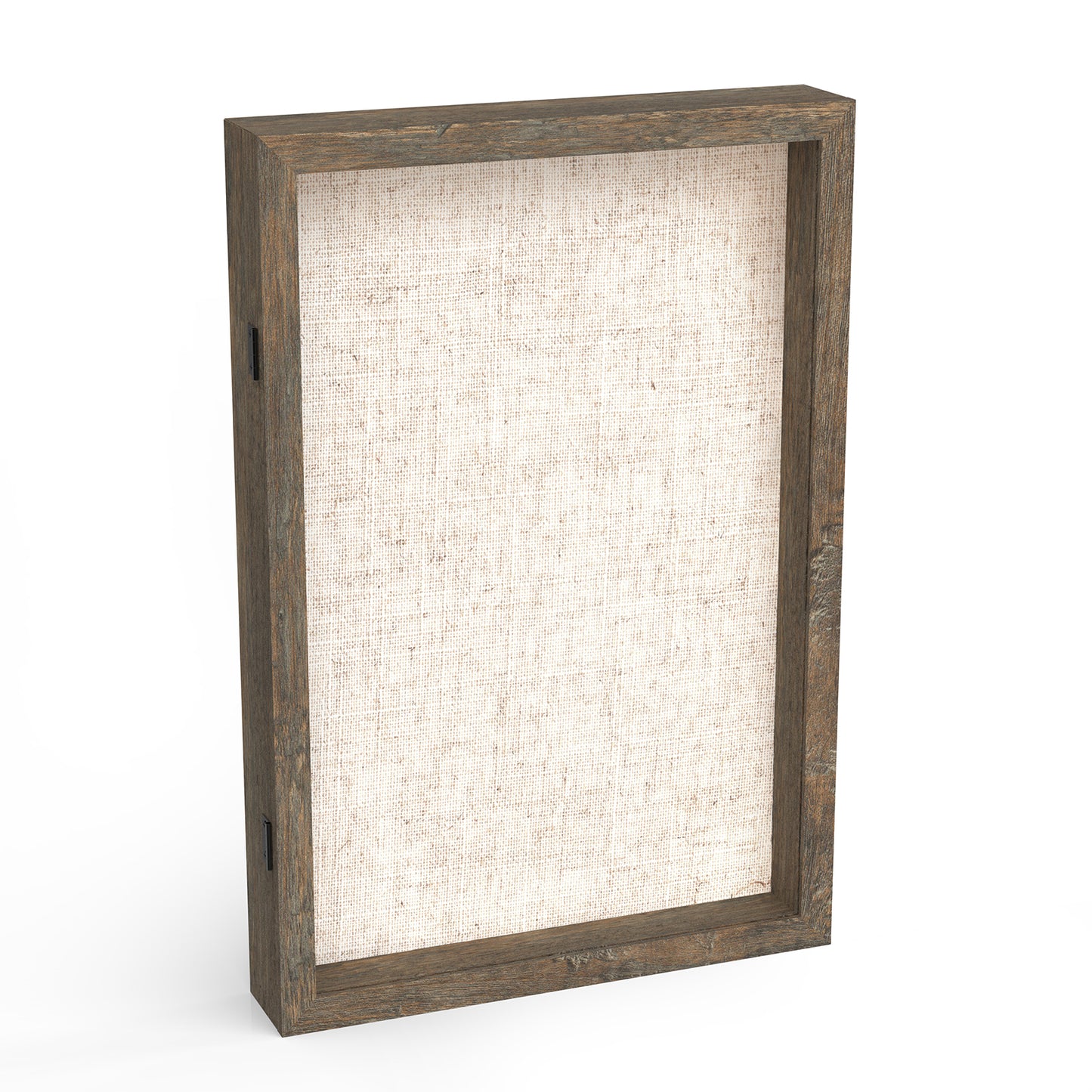 12" x 18" Brown Woodgrain MDF Wood Linen Backboard Shadow Box Frame