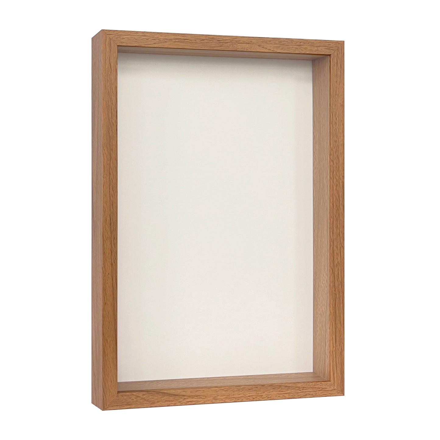 12" x 18” Light Oak MDF Wood Shadow Box Frame